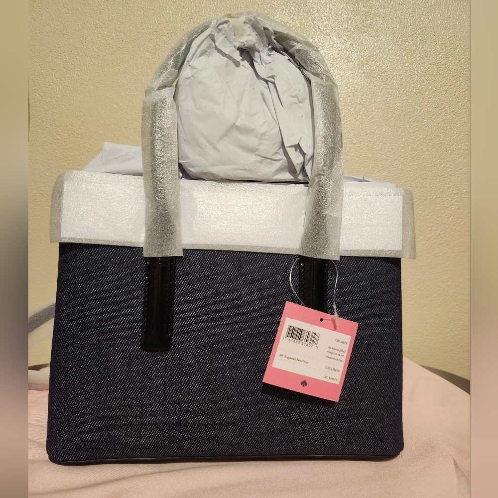 NWT NBU Kate Spade Medium Margaux Denim Satchel